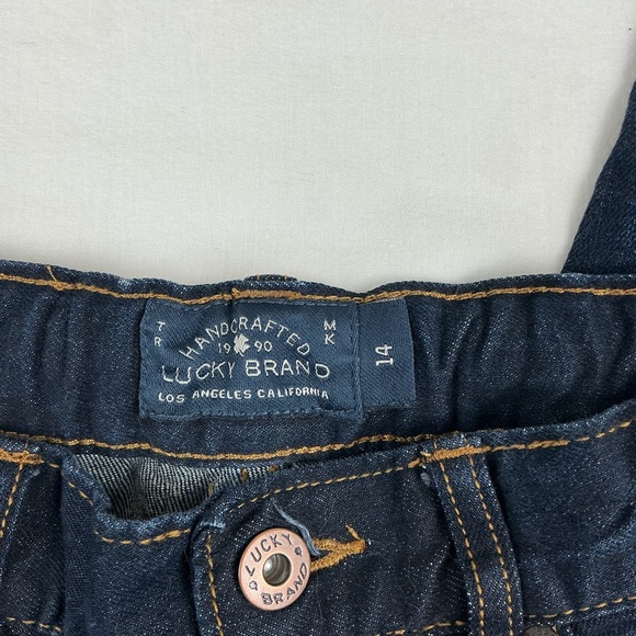 Lucky Brand Boys Classic Straight Dark Wash Denim Jeans Size 14 - Picture 6 of 10